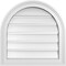 Ekena Millwork Round Top Surface Mount PVC Gable Vent: Functional, w/ 2"W x 1-1/2"P Brickmould Frame, 20"W x 20"H GVPRT20X2002SF - alternate 1